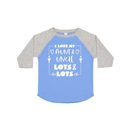 

Inktastic I Love My Aunt and Uncle Lots and Lots- Valentines Day Hearts Gift Toddler Boy or Toddler Girl T-Shirt