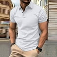 thumbnail image 2 of MQLKF Men's Summer Solid Color Tops Are Fashionable And Popular Short Sleeved Slim Fit Shirts Fashionable Cozy Men's Tops, 2 of 7