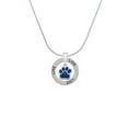 thumbnail image 2 of Delight Jewelry Silvertone Small Royal Blue Paw Live Ring Charm Necklace, 18", 2 of 4