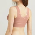 thumbnail image 4 of AINIYS Secure Fit Bra for Women Front Closure Seamless Appliquéd Lace Cleavage Bra Lift and Support Push-Up Bra Breathable Everyday Bras Gathered Full-Cup Wide Straps Bralette Coffee XXXXXXXXXXL, 4 of 4