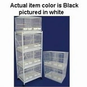 Six Small Bird Breeding Cages with Divider and One 4 Tier Stand in Black