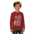 thumbnail image 4 of VNKIDY Boys Kids Patriotic Crew Neck Long Sleeve T Shirt With 250 Years 1776-2026 America Distressed Vertical Flag Print For Independence Day Wear Holiday Top, 4 of 4