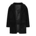 thumbnail image 4 of LSLJS Women Fashion Solid Pocket Color Jacket Plush Long Sleeves Lapel Coat, 4 of 7