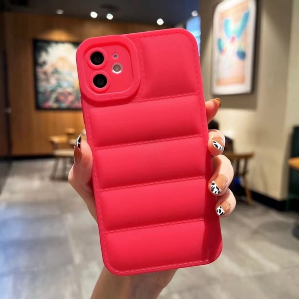 The Down Jacket Funda De Silicona Suave Para iPhone 11 12 13 14 Pro Max 14Plus Candy Bumper Protección Completa A Prueba De Golpes Cubierta Trasera DVCI