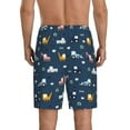 thumbnail image 3 of Kdxio Modern Modern Excavator Print Mens Sleep Shorts Bottoms Soft Comfy Pajama Wear Pants with Drawstring Pockets, 3 of 7