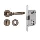 thumbnail image 5 of Cerradura de puerta Manija de puerta Reversible de latón de un solo lado Clásico 4 llaves Perilla de puerta Palanca de puerta, para dormitorio, puerta Marrón, 5 of 7