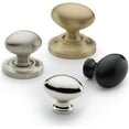 thumbnail image 2 of Ashley Norton MT0114-038-BLK Solid Brass Egg 1-1/2" Oval Cabinet Knob - Black, 2 of 2