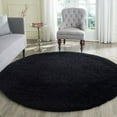 thumbnail image 4 of SAFAVIEH Laguna Neven Plush Solid Shag Area Rug, Black, 8' x 10', 4 of 5