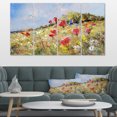 thumbnail image 1 of Coquelicots Peints sur Prairie d'Été - Grande Toile Paysage, 1 of 4