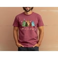 thumbnail image 3 of Merry and Bright Graphic T-Shirt | Colorful Christmas Tree Holiday Tee, 3 of 5