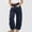 Navy, variant on Womens Vintage Corduroy Mid-Rise Barrel Pants Elastic Waist Wide Leg Baggy Pants Trendy Casual Trouser