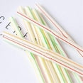 thumbnail image 4 of 500pcs Plastic Drinking Straws 8 Inches Long Multi-Colored Striped Bedable, 4 of 4