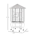 thumbnail image 3 of PawHut 77" Flight Bird Cage Hexagon Covered Canopy Portable Aviary With Storage, 3 of 7