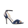 thumbnail image 2 of NINA Womens Navy Crisscross Straps Ankle Strap Padded Venus Stiletto Buckle Dress Sandals 7.5 M, 2 of 4