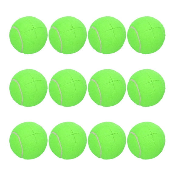 Uxcell 12 Pcs Precut Walkers Tennis Balls, Universal Precut Glide Ball Walkers Accessories Glides for Furniture Legs and Floor Protection, Green