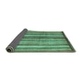thumbnail image 2 of Ahgly Company Indoor Round Abstract Turquoise Blue Modern Area Rugs, 3' Round, 2 of 4