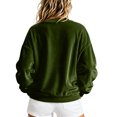thumbnail image 4 of Xdegoge Womens Bomber Jackets Velour Long Sleeve Full Zip Up Vintage Casual Fall Winter Soft Y2K Trendy Outerwear with Pockets, 4 of 9