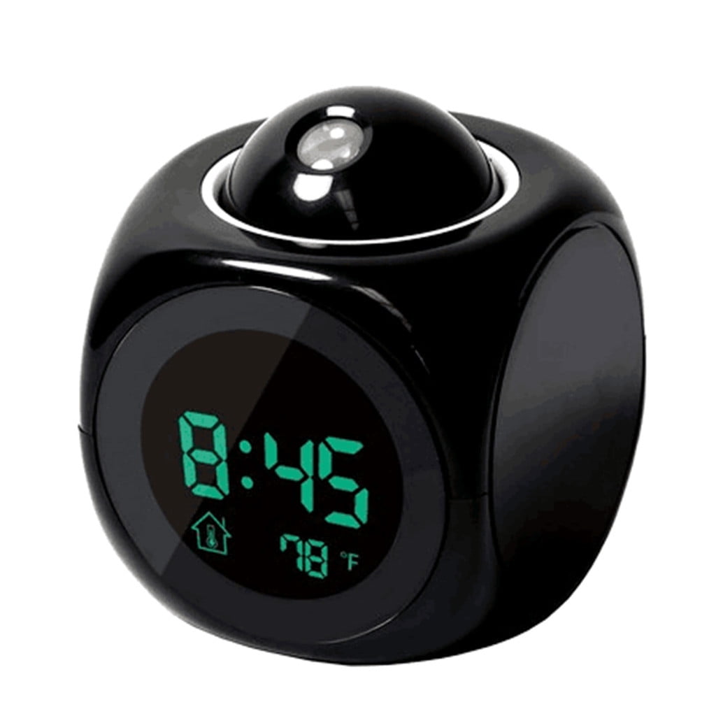 Alarm Clock Time Temperature LED Digital Projection Voice Talking LCD X1A4 
