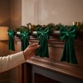 thumbnail image 6 of 2026 Velvet Bow Garland Bunting, Pre-Assembled Long Tail Bow String Banner, Christmas Indoor Hanging Decor for Fireplace, Wall, Window & Holiday Party, 6 of 7