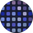 thumbnail image 1 of Ahgly Tapis Rond Lavable en Machine Intérieur Transitionnel Bleu Nuit, 8 Pieds Rond, 1 of 7