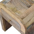 thumbnail image 4 of Artisan Furniture Solid Wood Mini Darcy Oak-ish Nightstand with Curved Edges, 4 of 6