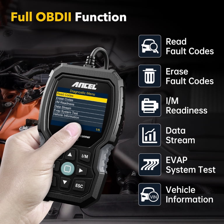 ANCEL LD700 OBD2 Scanner for Land Rover Jaguar JLR Vehicles, Full
