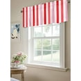 thumbnail image 6 of Valances for Windows Red Pink Ombre Stripes Rod Pocket Cafe Window Treatments Valance Curtains for Kitchen Bathroom Laundry Basement Windows 60"x14", 6 of 9