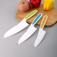 thumbnail image 2 of Juego de cuchillos para cocinar y hornear de 3 piezas de Knives for Kids: cuchillos para niños en 3 tamaños y colores/agarre firme (los colores varían), 2 of 5