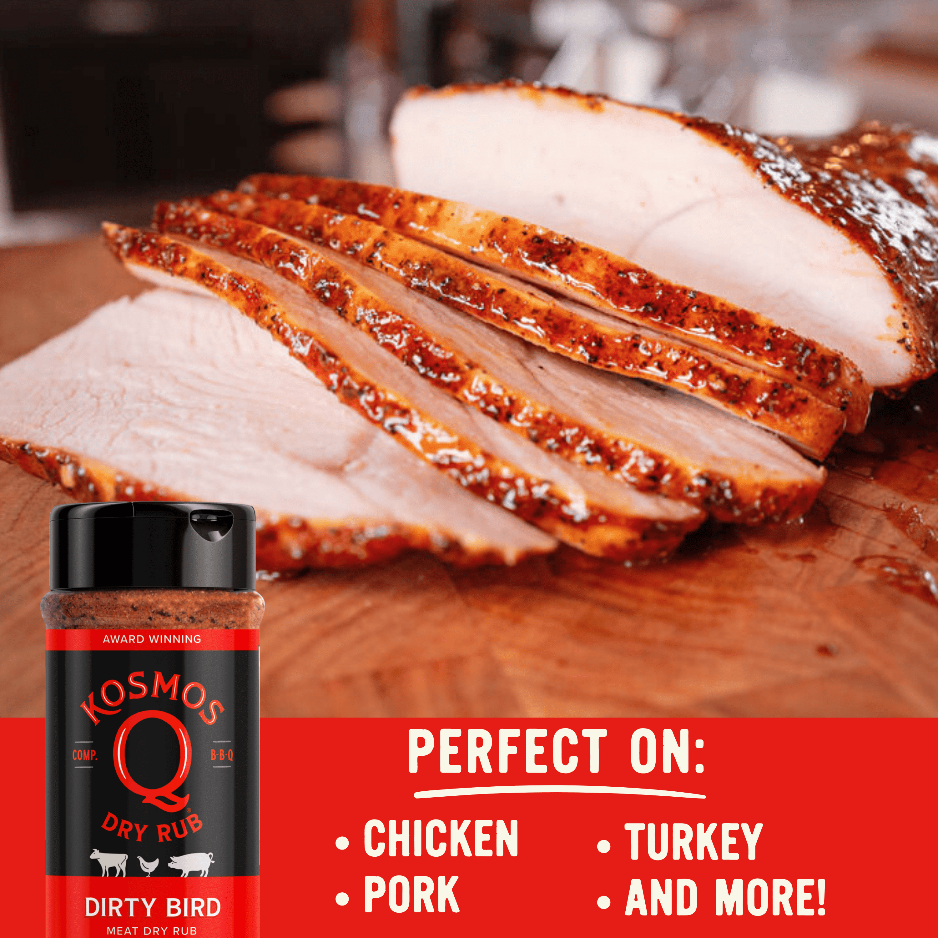 Kosmos Q Dirty Bird Dry BBQ Rub and Seasonings for Beef, Chicken & Pork, 11 oz