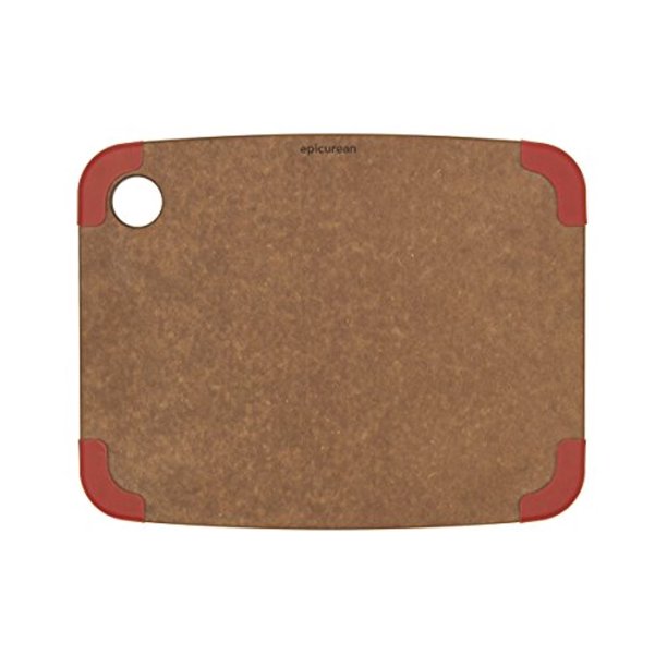 Epicurean NonSlip Series Cutting Board, 11.5Inch by 9Inch, Nutmeg/Red