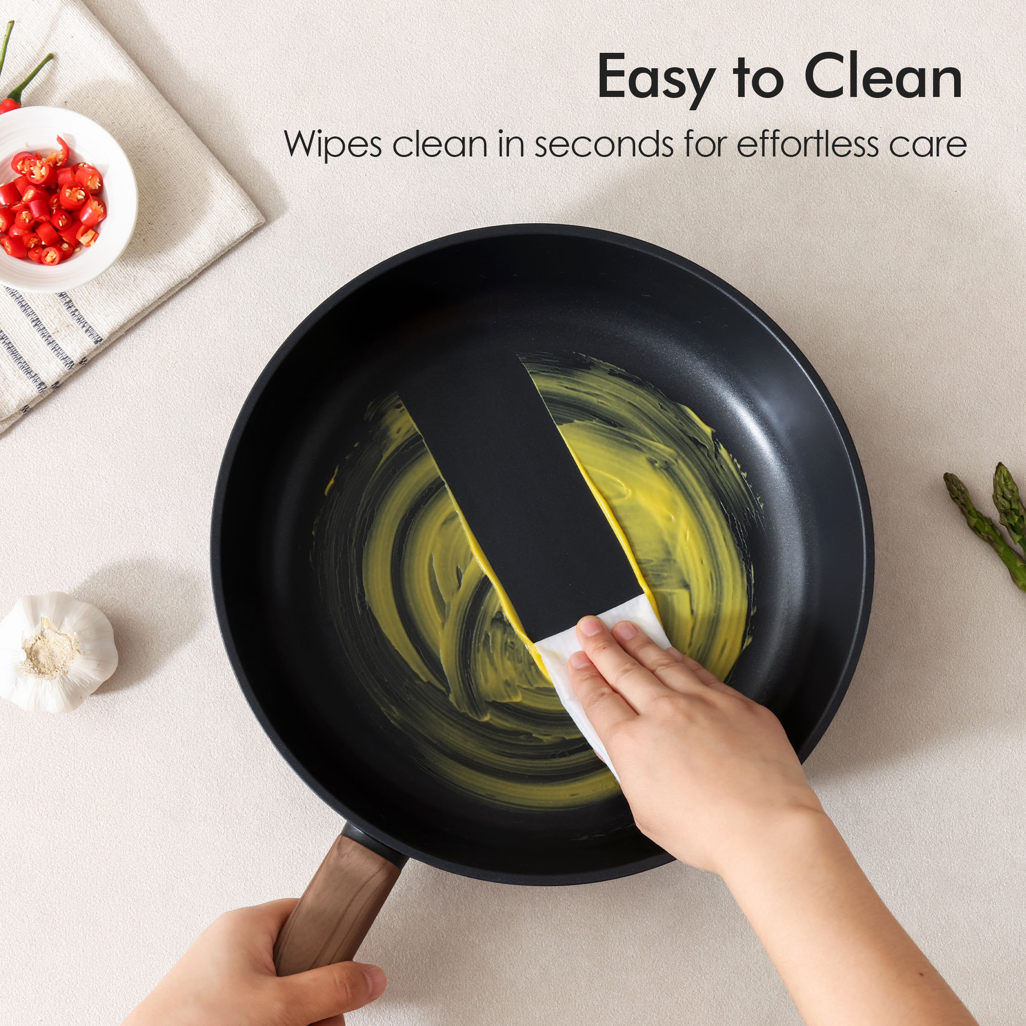 Sensarte 8-Inch Titanium Nonstick Omelet Pan, Black photo 5