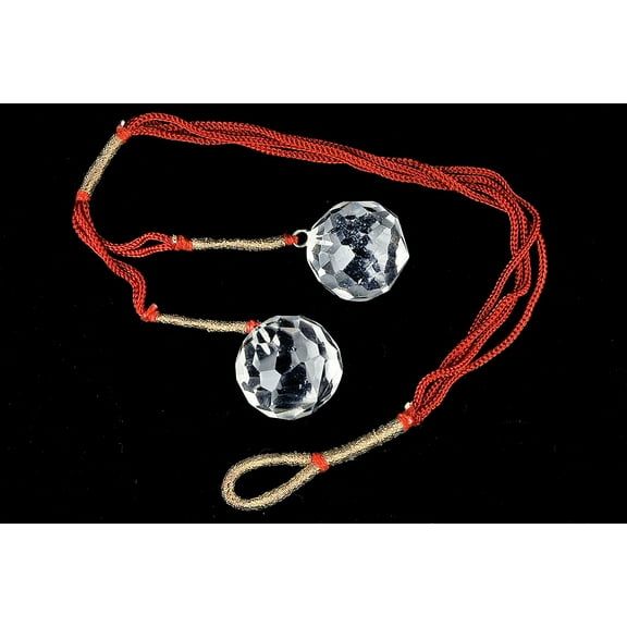 crystalmiracle Exclusive Natural Clear Quartz Two Hanging Balls Crystal Healing Home Office Gift Reiki FENG Shui Wellness Positive Energy