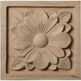 thumbnail image 1 of Ekena Millwork ROS03X03DGAL 3,5 Po x 3,5 Po H x 0,75 Po D Rosette de Fleurs de Cornouiller Moyenne - Accent Architectural, 1 of 1