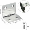 thumbnail image 2 of Heavy Duty L Bracket, Strut Channel Bracket for Furniture Repair, Triangle Design Stainless Steel Brackets for Reinforced Joints, 2 of 5
