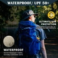 thumbnail image 5 of L/XL/XXL UV50+ Waterproof Wide Brim Bucket Sun Hat for Summer Fishing Hiking w/Detachable Strap & Vented Mesh, 5 of 5