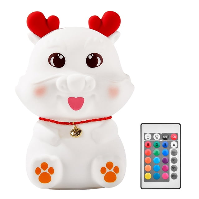 Lámpara Táctil Cabecera LED Noche Dragón Lindo Útil USB Recargable Regulable