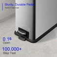 thumbnail image 6 of 12 Gallon Trash Can, Stainless Steel Trash Can with Fingerprint-Resistant, Removal Inner Buck &Soft Close Plastic Lid, Step Garbage Can for Kitchen and Office, 45 Liter Capacity, 6 of 9