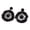 Black, variant on Lightweight User Friendly Raffia Earrings Bohemian Sunflower Design Summer Jewelry