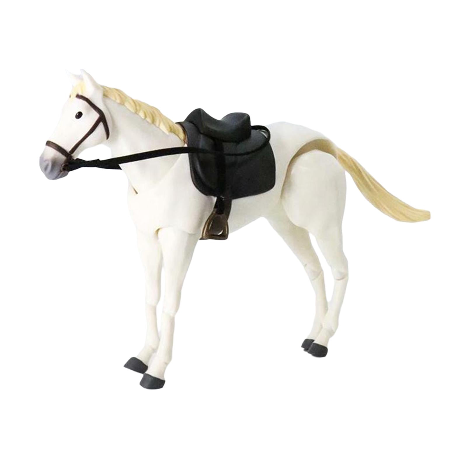 LeeQinersw Miniature Animal Figurine Horse Toys Model Painted Figure Statue Model Mini Size White