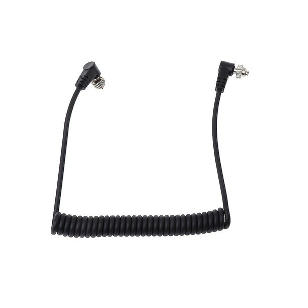 Cable de sincronización M-m para PC, cable de resorte de flash macho a macho con bloqueo de tornillo para Nikon