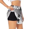 thumbnail image 3 of Lsque Bluey Printed Women's Running Shorts with Liner Pockets,Elastic Quick Dry Workout Athletic Gym Yoga Shorts,Womens High Waist Shorts-Small, 3 of 9