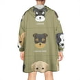thumbnail image 2 of Wearable Oversized Blanket,Dog Breeds Wearable Blanket Hoodie for Adults,Cozy Hooded Blankets with Super Pockets,Super Warm Fuzzy Pullover for Women & Men, 2 of 6