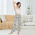 thumbnail image 4 of Dailycode Women's Pajama Pants Wide Leg Lounge Pj Bottoms With Pockets Cute Cat Silhouettes, 4 of 7