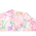 thumbnail image 2 of Beezizac Satin Pajamas for Girls - Cute Yellow Silky Short-Sleeved Set with Colorful Bow Prints Size 16, 2 of 7