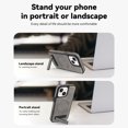 thumbnail image 2 of Magnetic for iPhone 14 Premium PU Leather Case,Built-in Invisible Stand [Compatible with Magsafe] Protective Slim Kickstand Phone Cover Compatible with iPhone 14, Gray, 2 of 10