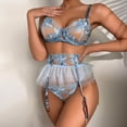 thumbnail image 5 of Gibobby Lencería sexy para mujer, camisón de encaje con camisola de encaje para mujer lencería(Azul, XG), 5 of 5