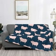 thumbnail image 2 of Uemuo Pig 1 Printed Throw Blanket for Couch, Fluffy Fuzzy Blankets for Bed, Sofa, Cozy Flannel Faux Fur Blanket-40"x30", 2 of 6