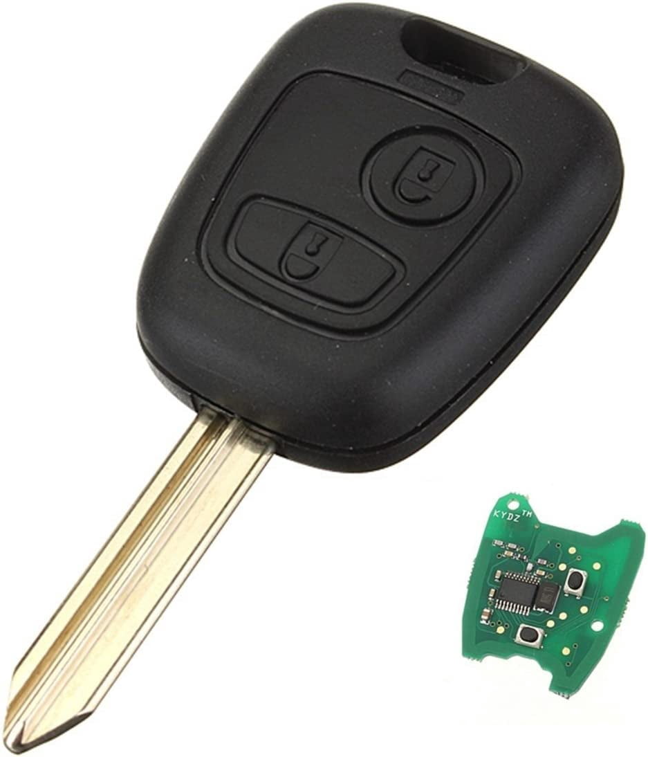 Telecomando Chiave Auto 2 Pulsanti 433MHz Per Citroën Xsara Picasso, Berlingo, Saxo | Lamiera Grezza Inclusa - 4