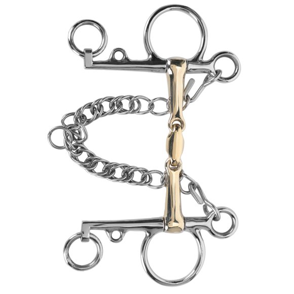 Horse Bit, Fine Workmanship Double Jointed Pelham, Steady Connector Accessory Brass Connector For Horse Riding Horse