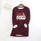 thumbnail image 2 of Sudadera de lana gruesa a la moda con estampado navideño para mujer, ropa interior cálida de terciopelo con cuello redondo Pompotops  gfhjh11072, 2 of 3